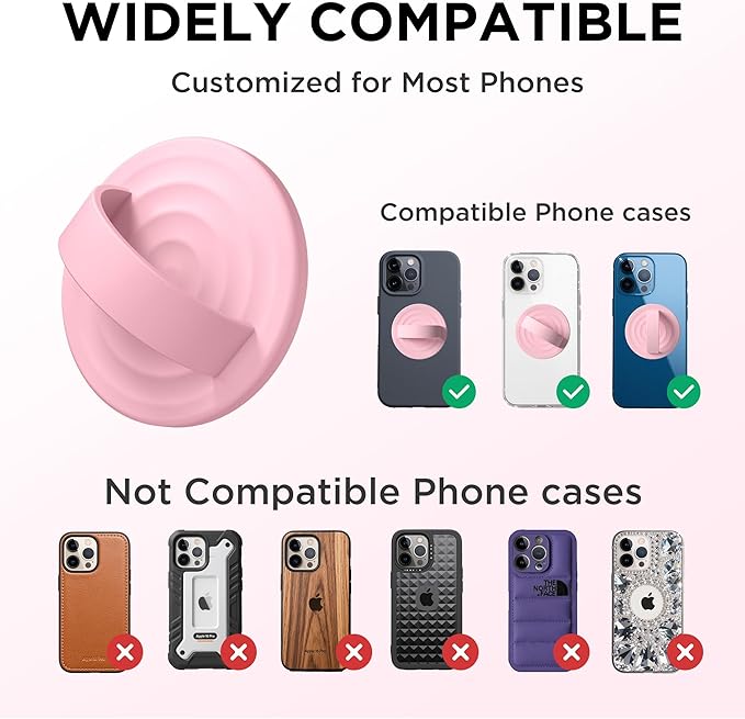 Magnetic Phone Ring Grip Holder, Silicone Finger Loop Grip, Compatible - Image 7