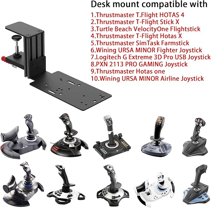 Desk Mount for SimTask Farmstick, WINWING URSA Minor Airline, URSA Minor Space - Image 7