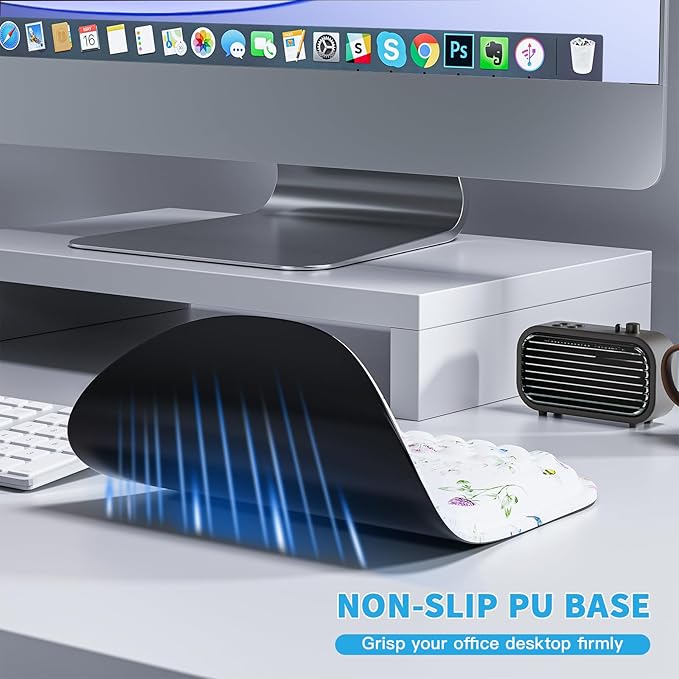 Mouse Pad with Wrist Rest, Ergonomic Mousepads with Wrist Support, Soft Lycra - Image 4