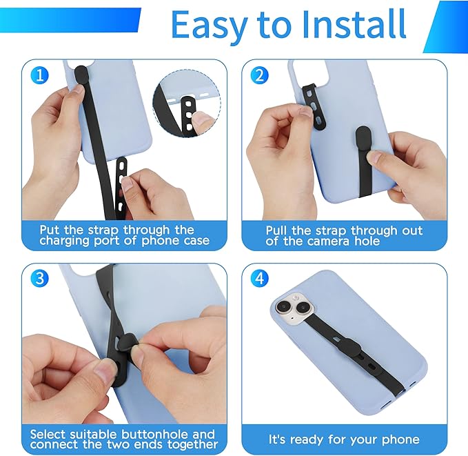3 PCS Phone Loop Strap Clip Finger Grip Holder Stretchable Flexible Elastic - Image 4