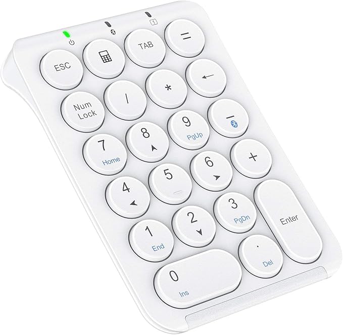 iClever Number Pad, KP08 Bluetooth Number Pad, Ultra Slim and Lightweight by iClever