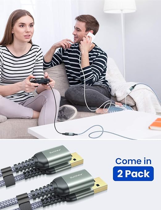 AINOPE 2 Pack USB Extensions Cable High Speed USB 3.0 Extension Cord Type A - Image 5