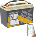 Power Queen 12V 100Ah Group 31 Battery Bluetooth 5.0, Deep Cycle LiFePO4 by PowerQueen