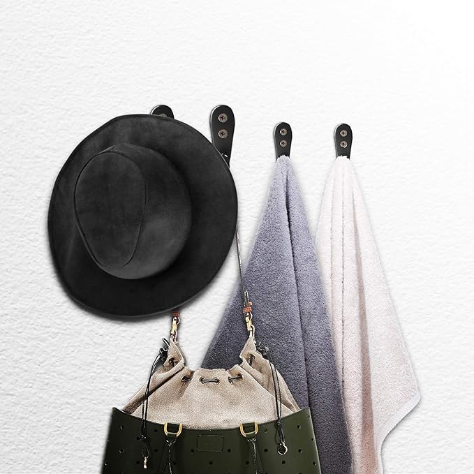 Flyisland Wall Hooks 8 Pcs, Coat Hooks Garage Hook Wall Mounted Hat Hangger - Image 2