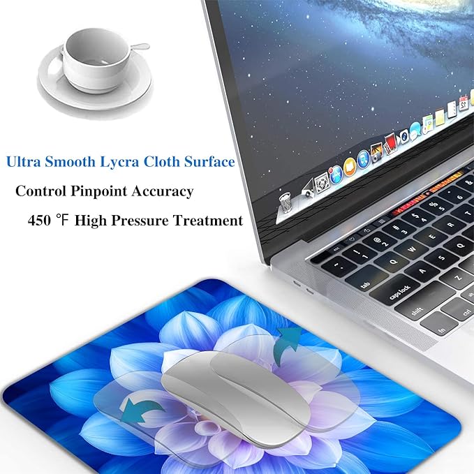 Blooming Blue Lotus Flower Mouse Pads - Image 5