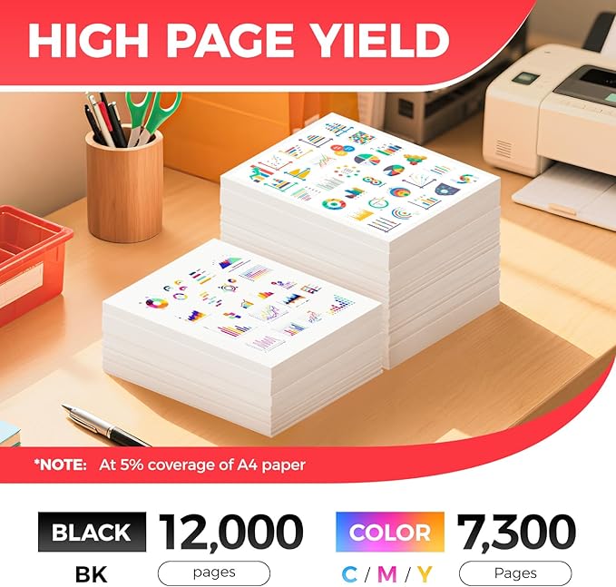 034 CRG034 Toner Cartridge Set 4-Pack High Yield Replacement - Image 3