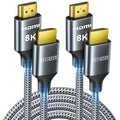 ARISKEEN 8K HDMI Cable 15FT 2-Pack, 48Gbps High Speed HDMI 2.1 Cable, 8K 60Hz by ARISKEEN