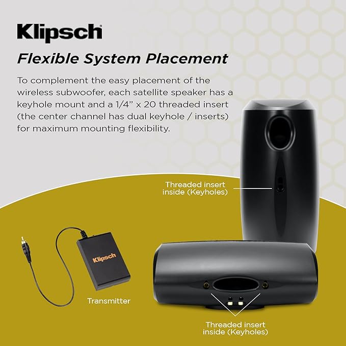 Klipsch Reference Theater Pack 5.1-Channel Speaker System + AVR-S770H 75W - Image 6