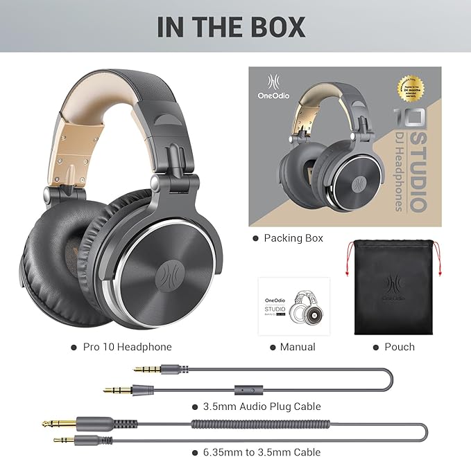OneOdio Wired Over Ear Headphones Studio Monitor & Mixing DJ Stereo Headsets - Image 8