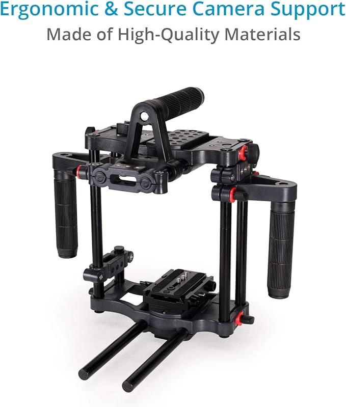 Power DSLR Camera Cage with MB-600 Matte Box Combo Kit. 4x4 Filter Holders - Image 3