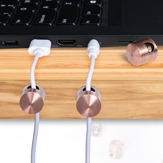2 Sets Charger Holders for Cords, Adhesive Metal Cord Clips, Cable Management - Image 6
