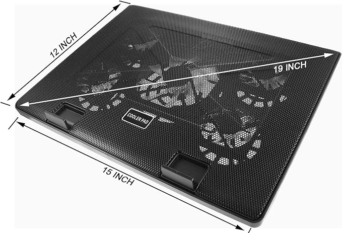 Laptop Cooling Pad 17inch 15.6 14 13 12inch Gaming Cooler Pad Chill Mat 5 Quiet - Image 4