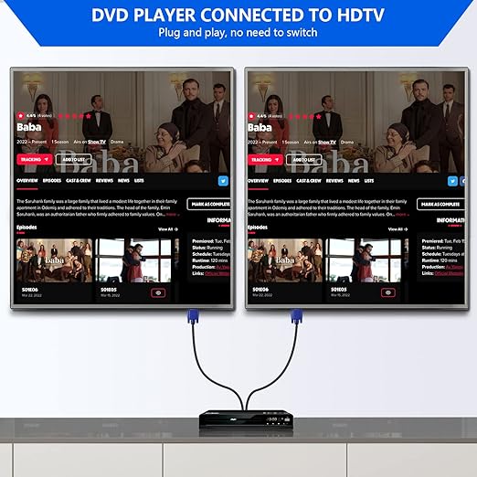 PASOW VGA Splitter Cable 1 Male to 2 Male Dual Monitor Y Adapter 1080P Full HD - Image 6