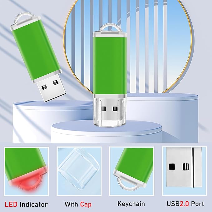 USB Thumb Drive 4GB Flash Drive 20 Pack Nicepicten FAT32 Zip Drive USB 2.0 - Image 4