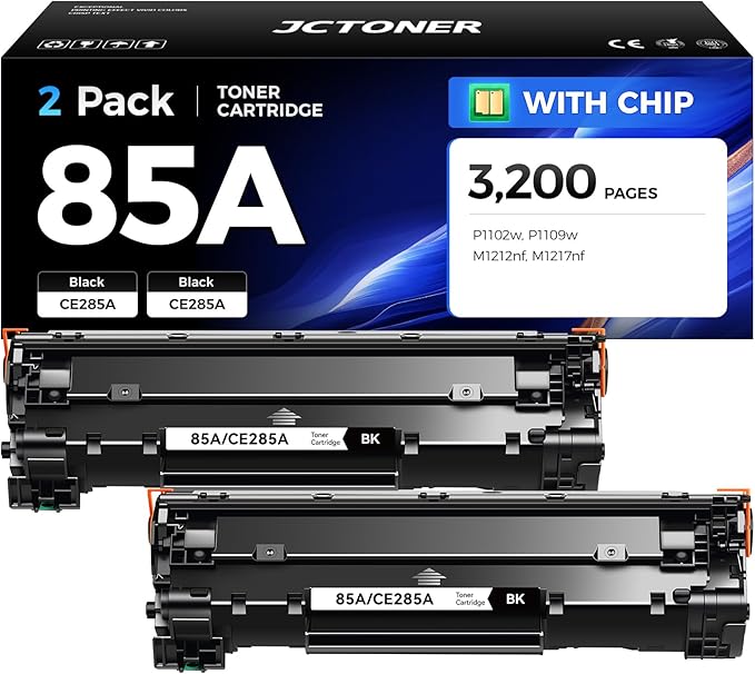85A Black Toner Cartridge 2-Pack by JCTONER