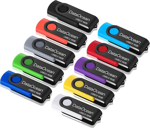 10 Pack DataOcean 16GB USB 2.0 Flash Drive Memory Stick Thumb Drives by DataOcean