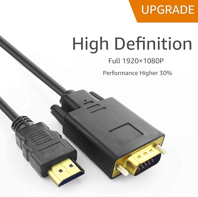 HDMI to VGA Cable, 1080P HDMI Male to VGA Male M/M Video Converter Cord VGA - Image 8