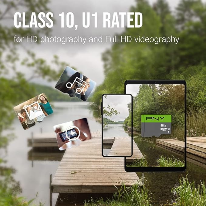 PNY 32GB Elite Class 10 U1 microSDHC Flash Memory Card - Image 2
