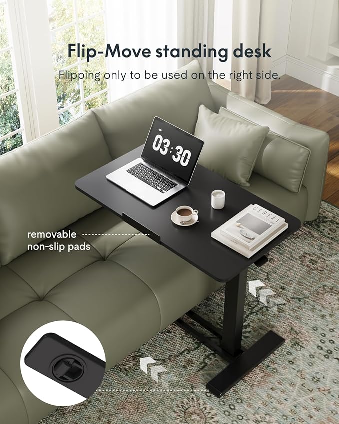 FLEXISPOT H7 PRO Mobile Standing Desk Adjustable Overbed Table Pneumatic - Image 6