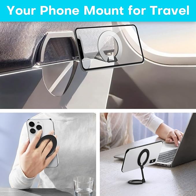 Mini Airplane Magnetic Phone Holder MagSafe Compatible Magnetic Travel Phone - Image 4