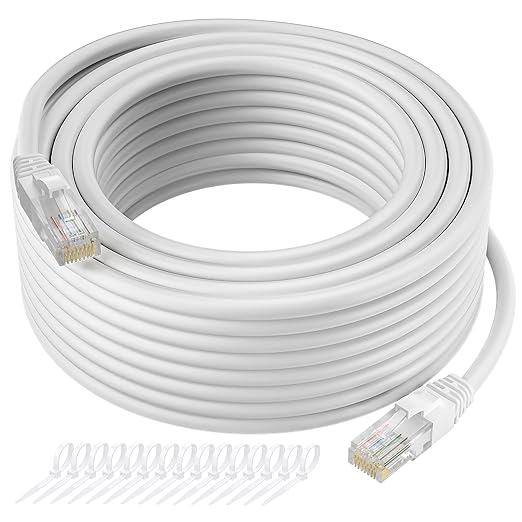 Cat5e Ethernet Cable 250 FT, Long Cat 5e Internet Cable, Standard RJ45 Connector by Kxable