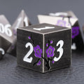 Black Metal DND Dice Set with Gift Case by Maywin