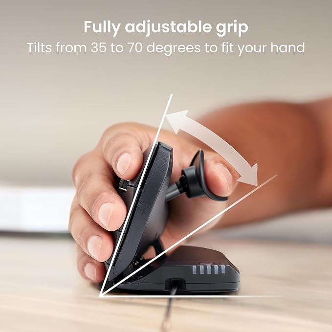 Contour Unimouse Ergonomic Vertical Mouse – Adjustable 35°-70° Angle, - Image 2