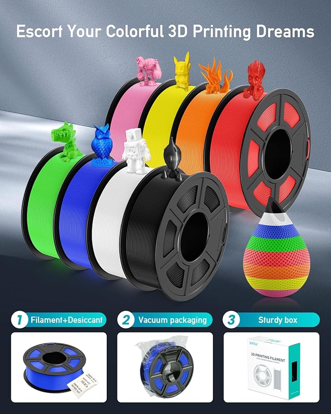 SUNLU 3D Printer Filament PETG Filament 1.75mm, Less Stringing Good Layer - Image 9