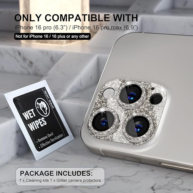 Choiche Compatible for iPhone 16 Pro/iPhone 16 Pro Max Camera Lens Protector - Image 2