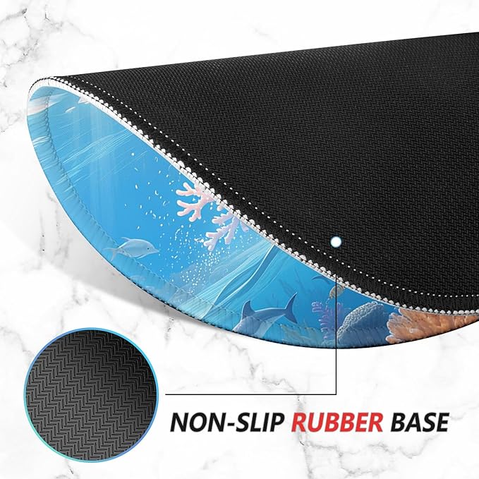 ITNRSIIET Mouse Pad Non-Slip Rubber Base Smooth Surface Stitched Edges - Image 4