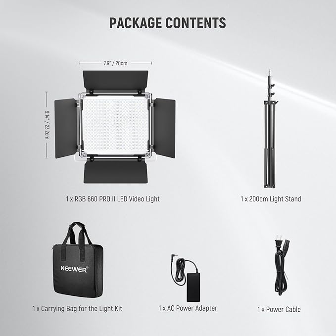 NEEWER Upgraded RGB LED Studio Video Light - Image 9