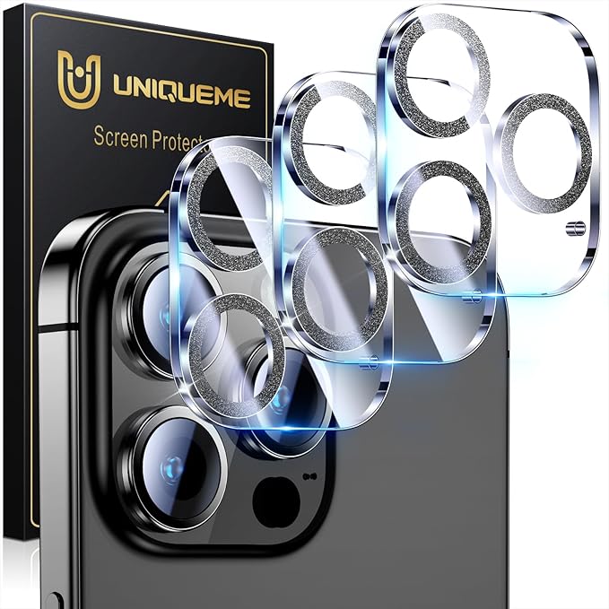 UniqueMe for 3 Pack iPhone 15 Pro/iPhone 15 Pro Max Camera Lens Protector by UniqueMe