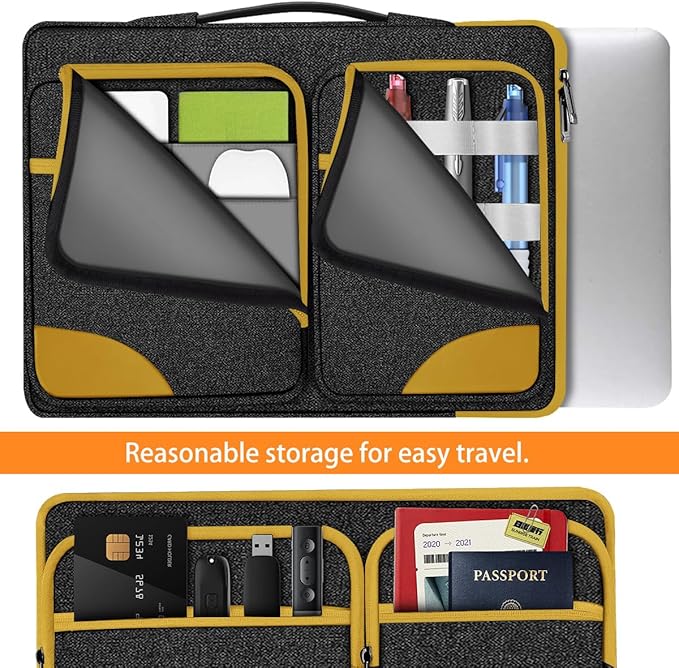 ZINZ Laptop Case 15 15.6 16 inches Sleeve Slim Briefcase Spill-Resistant Handbag - Image 4