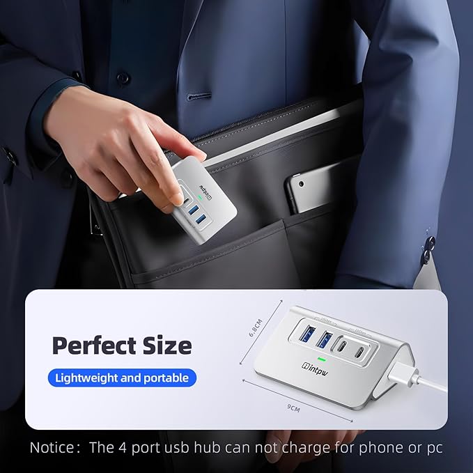 USB C Hub 10Gbps, 4 Port USB Splitter - Image 6