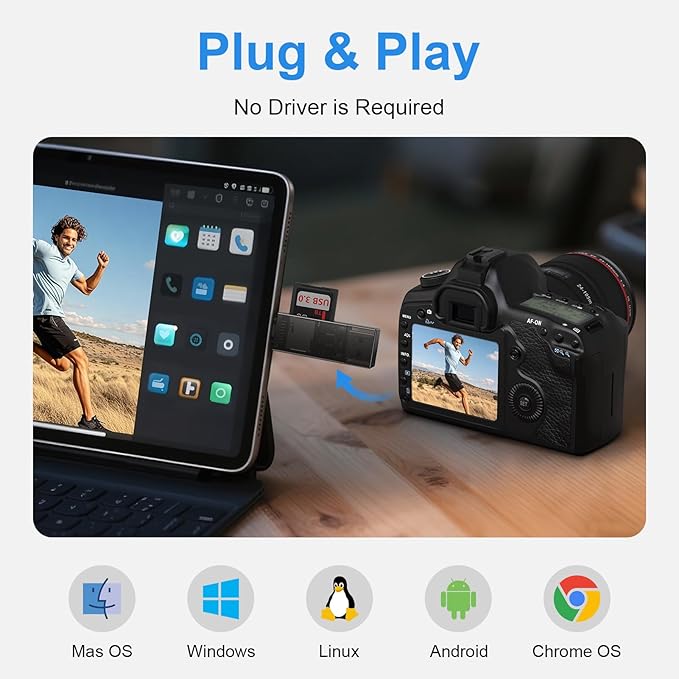 SD Card Reader, High-Speed USB C to Micro SD Card Adapter USB 3.0 Dual Slots - Image 6