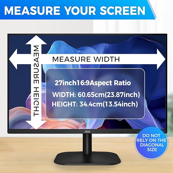 2 Pack Hidden Design Magnetic Computer Privacy Screen Filter 27 inch - Image 7