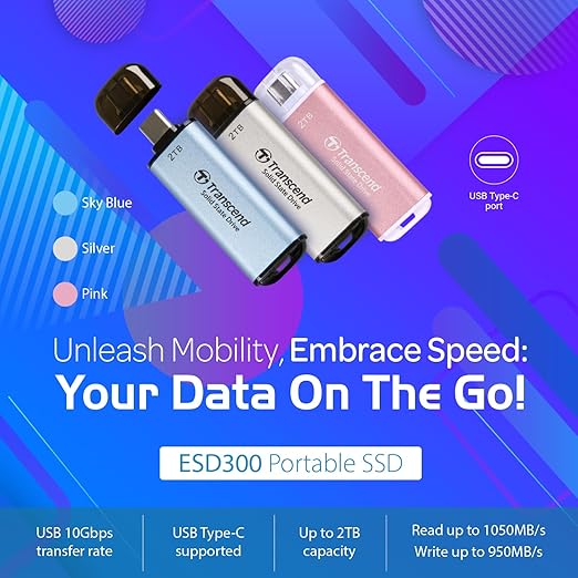 Transcend 512GB External SSD, USB 3.2 Gen2, Portable SSD - Image 4