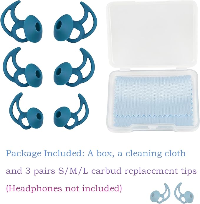 Ear Bud Pads Replacement Ear Tips Silicone Earbud Tips Compatible - Image 3