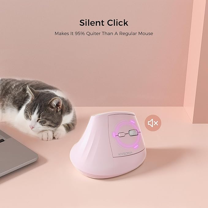 57° Ergonomic Wireless Tower Mouse, Vertical Quiet Ergo Mouse, 7 Buttons - Image 5