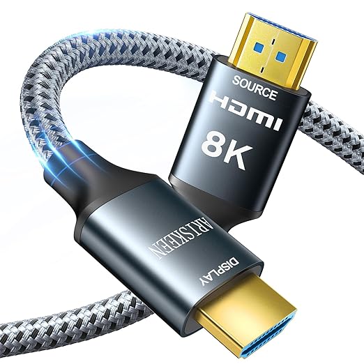 ARISKEEN 8K HDMI Cable 60FT, 48Gbps High Speed Fiber Optic HDMI 2.1 Cable by ARISKEEN