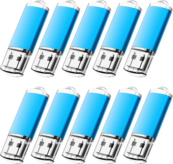 KOOTION Flash Drive 32GB 10 Pack USB 2.0 Thumb Drive Capped Memory Stick Jump by KOOTION