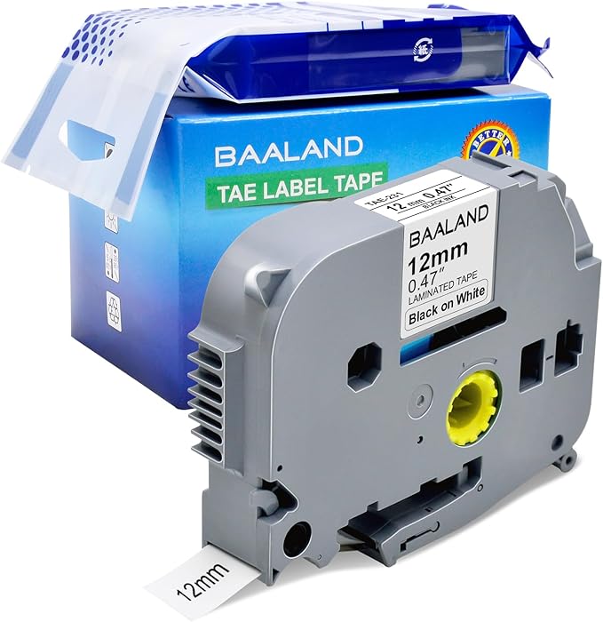 Label Maker Tape Refills Tz Tape 12mm 0.47 Laminated White Replace Compatible - Image 7