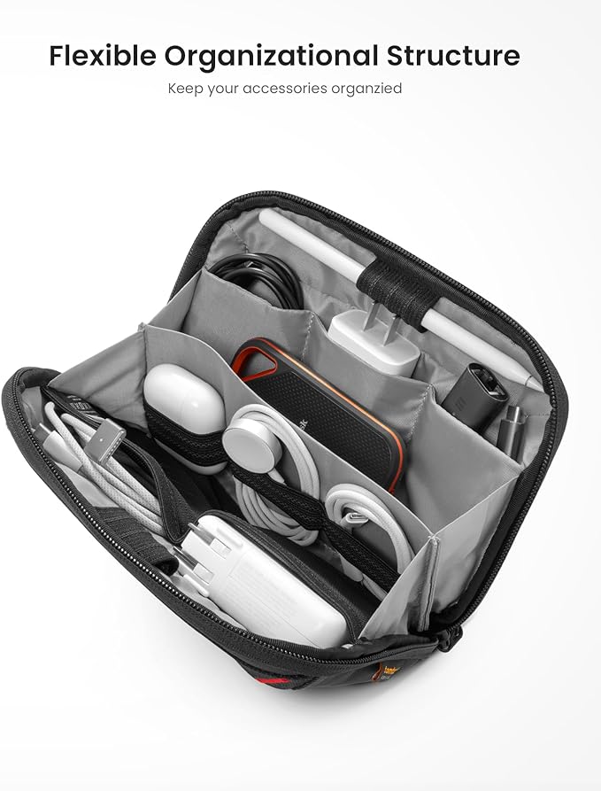 tomtoc Travel Cable Organizer Pouch, Electronics Accessories Organizer Portable - Image 2