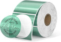 MUNBYN 2 Inch Green Transparent Thermal Labels, Round Fine Glitter Printable by MUNBYN
