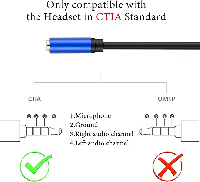 Tan QY Headphone Splitter 1Ft, 3.5mm Female to 2 Dual 3.5mm Male Headphone Mic - Image 3