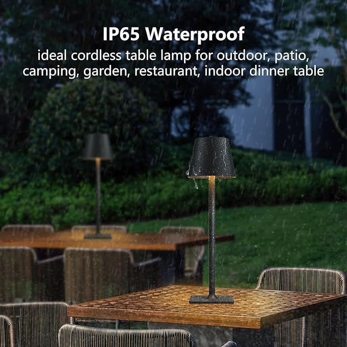 Cordless Table Lamp Rechargeable Lamps: 6000mAh Battery Operated Table Lamp - Image 4
