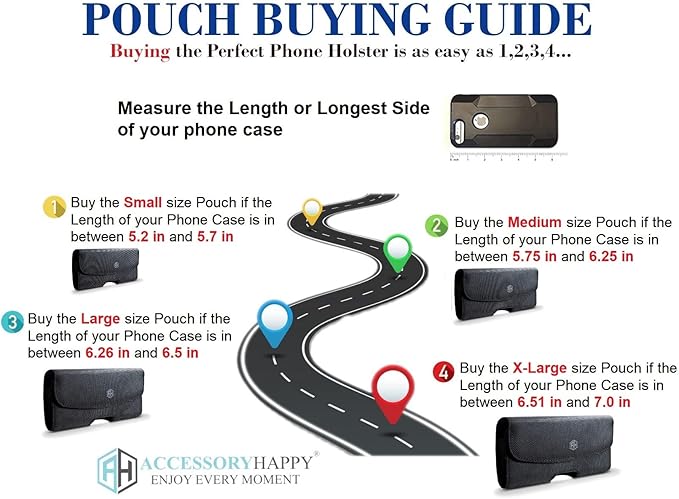 AH Military Grade Horizontal Cell Phone Pouch Clip Cell Phone Holder - Image 2