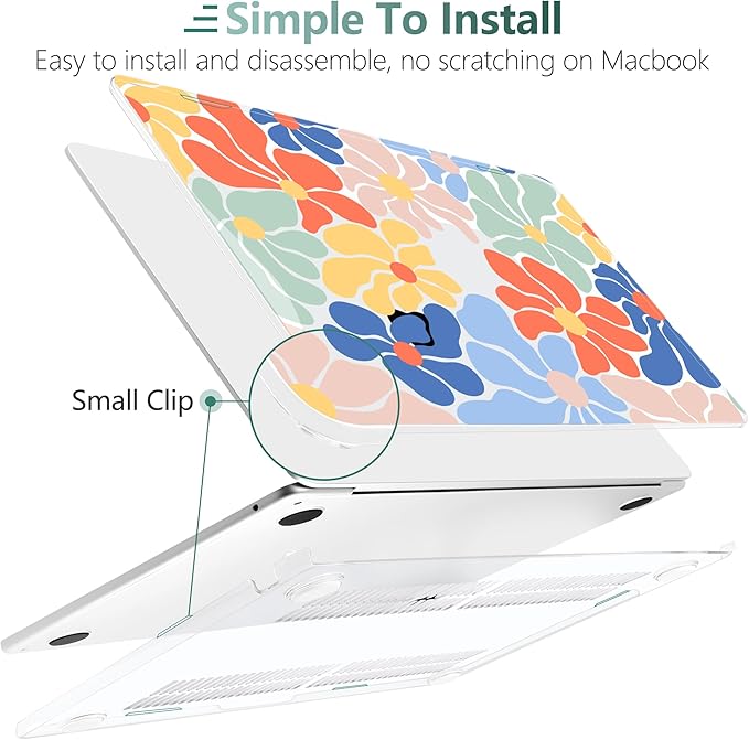 TWOLSKOO Compatible with M4 MacBook Air 15 inch Case 2025-2023 Released Model - Image 3
