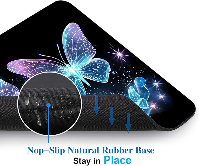 Blue Glitter Butterfly Mouse Pads - Image 4