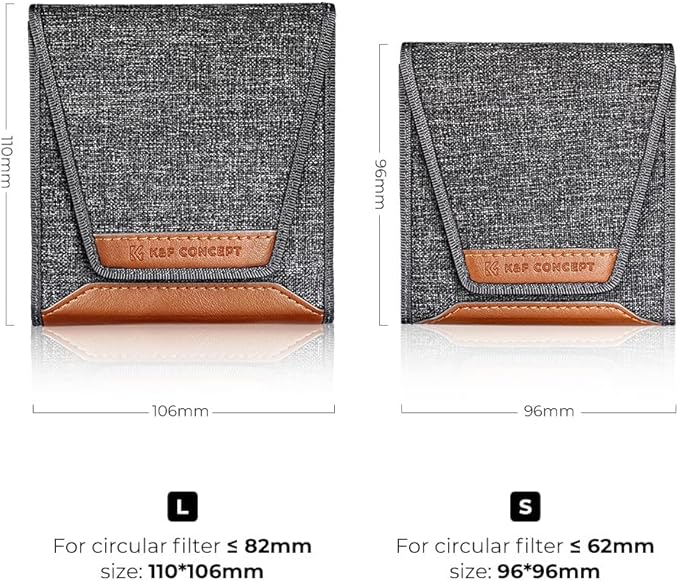 K&F Concept Lens Filter Pouch, Lens Filter Case 3 Pocket Professional - Image 4